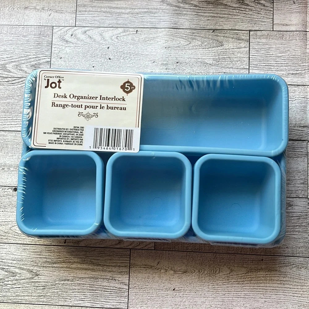 Desk Organizer Interlock in the color blue. Check for more colors.